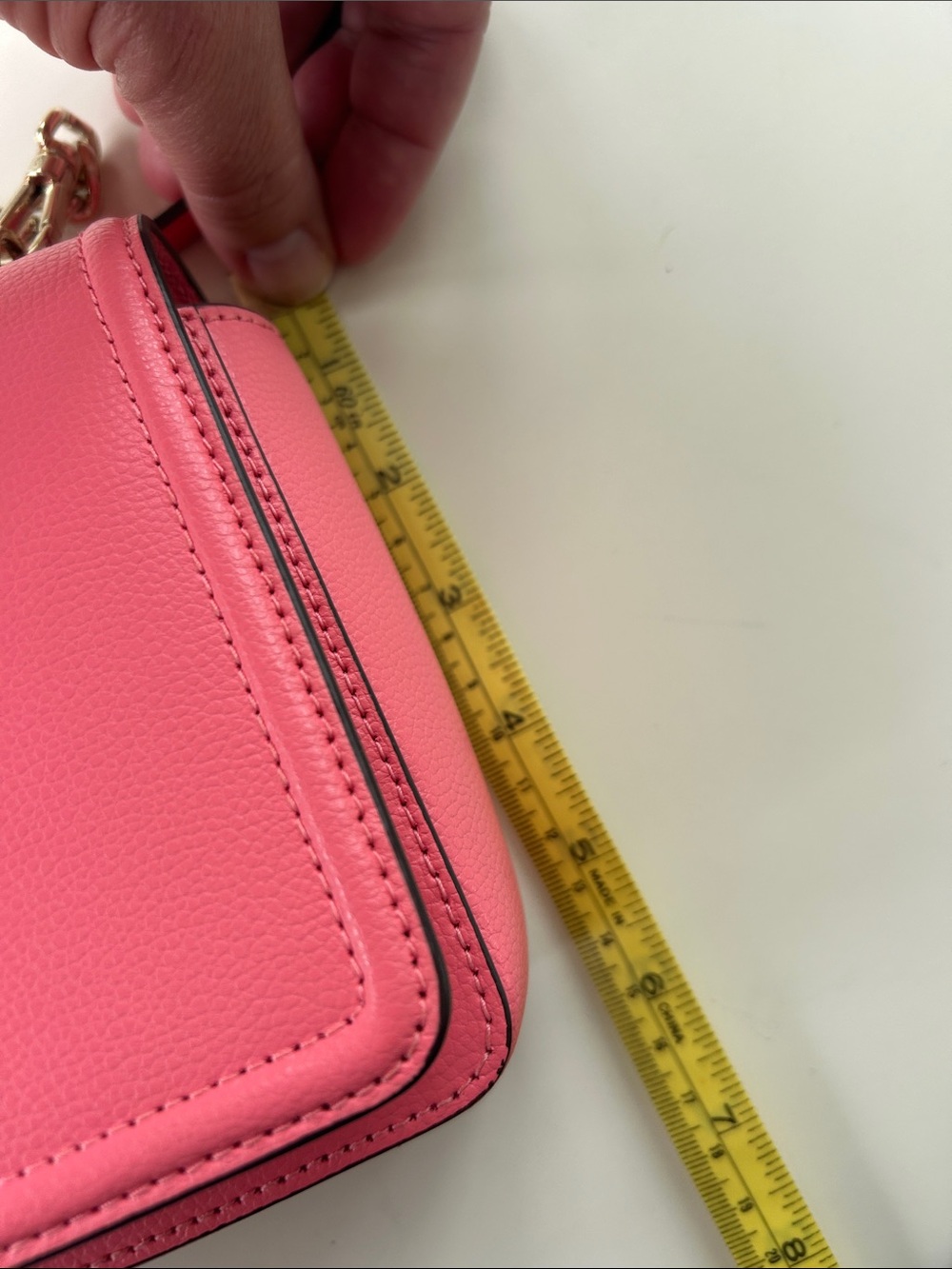 kate spade Coral Pink Pebbled Leather Top-Handle Satchel with detachable strap - Picture 6 of 6
